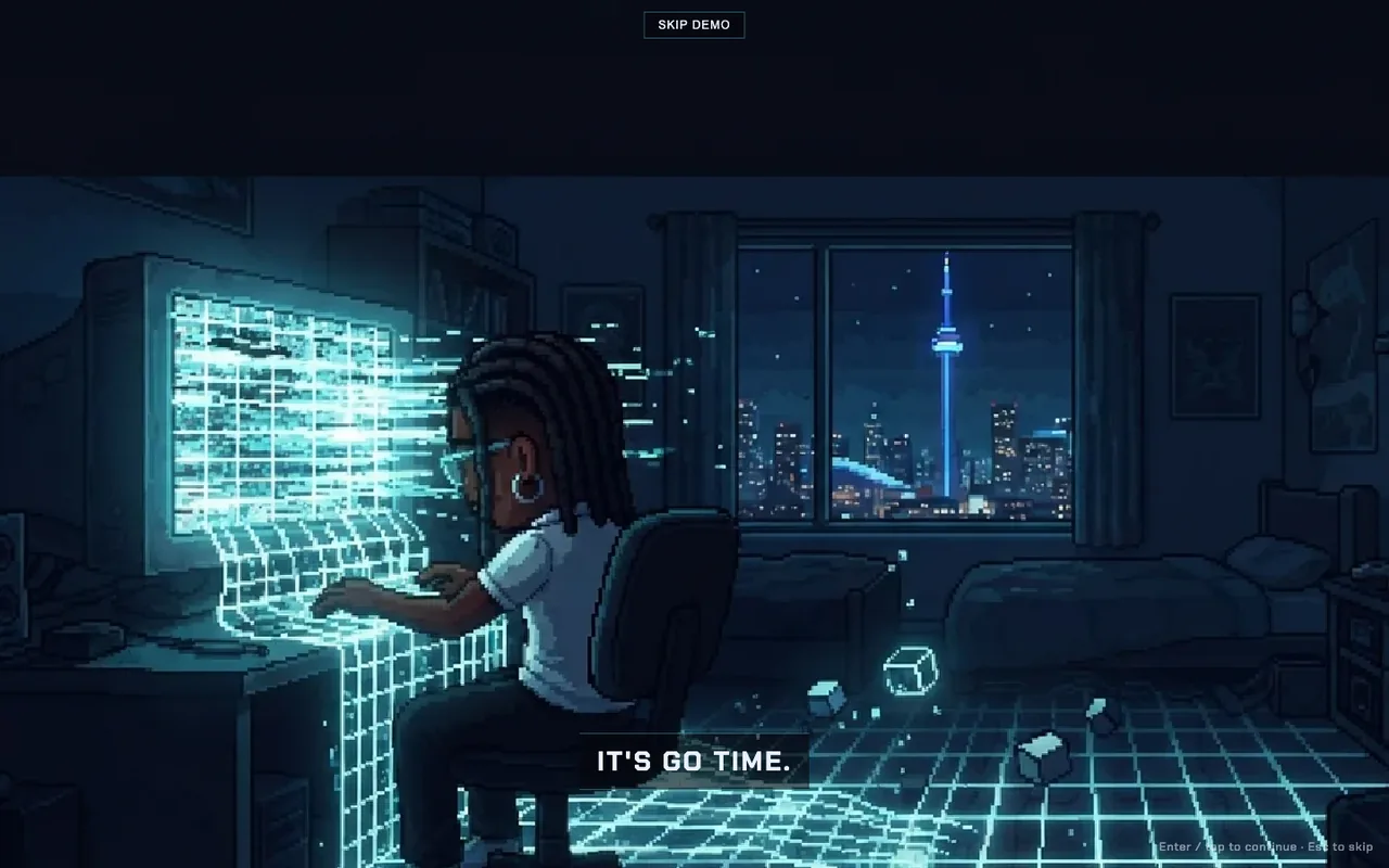 The MANY ROADS opening scene